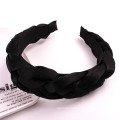 Bandeau fascia per capelli New Fation Satin Twist Braid Sponge Headband Solid Fabric Hairband for Women Girl Fashion Hair Access